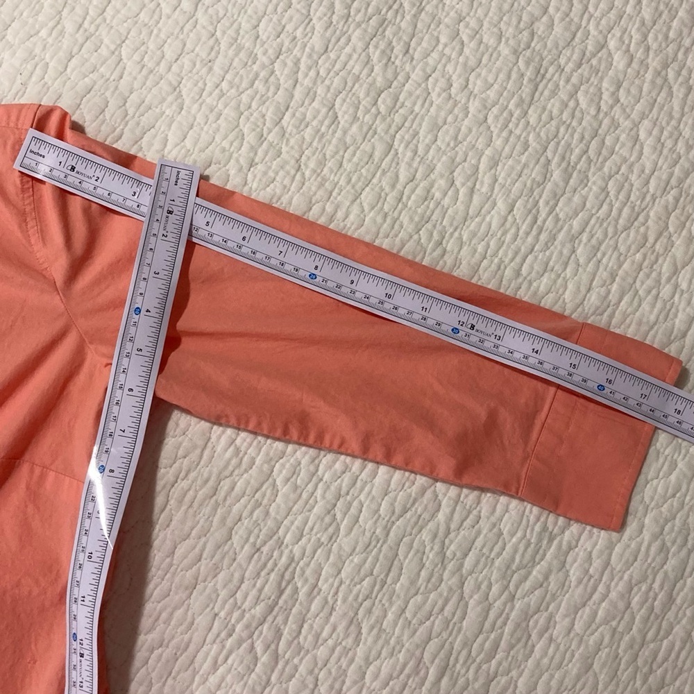 J.‎ Crew Coral Button Down Shirt | 3/4 Sleeves | Stretch Cotton - Picture 4 of 10